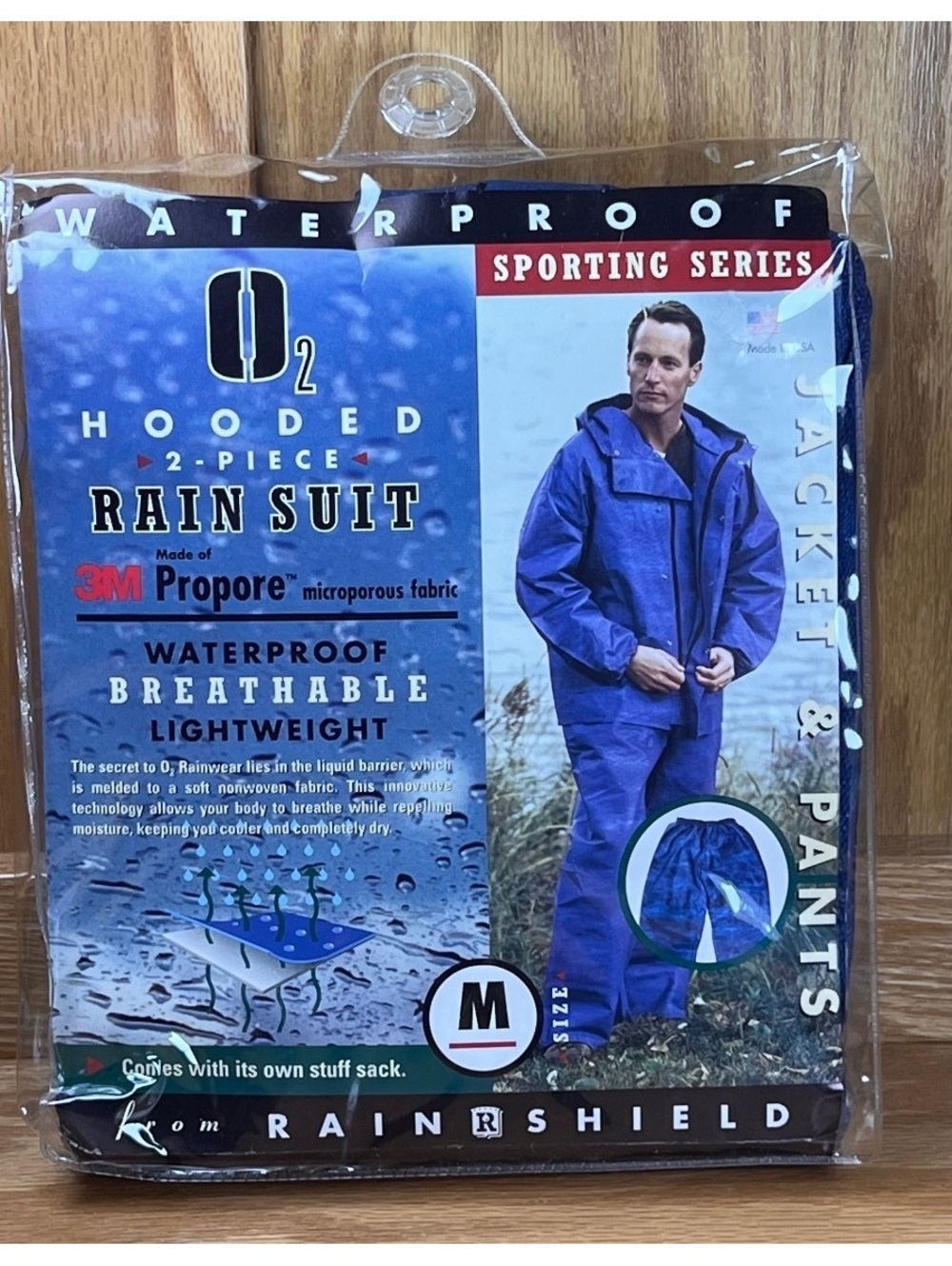 Rainshield O2 Hooded 2-Piece Waterproof Breathable Rain Suit - Medium